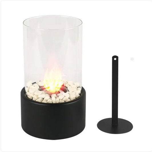 Portable Glass Alcohol Fireplace Lamp